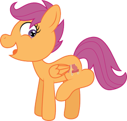 Size: 557x533 | Tagged: safe, artist:durpiluv, scootaloo, cutie mark, smiling, solo