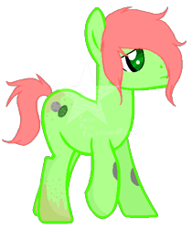 Size: 440x525 | Tagged: safe, artist:captain-plastic-pony, oc, oc only, earth pony, pony, moonrock melon, solo