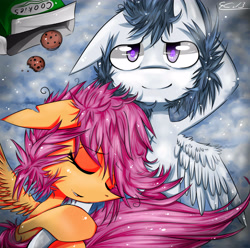 Size: 4133x4092 | Tagged: safe, artist:scootaloocuteness, derpibooru import, rumble, scootaloo, absurd resolution, female, male, rumbloo, shipping, straight