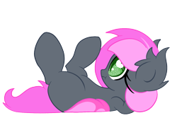 Size: 1200x848 | Tagged: safe, artist:starlightlore, derpibooru import, oc, oc only, oc:heartbeat, bat pony, pony, blank flank, bored, heart eyes, pouting, simple background, solo, transparent background, wingding eyes