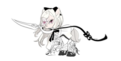 Size: 1730x878 | Tagged: safe, artist:dotrook, drakengard, ponified, solo, zero (drakengard)