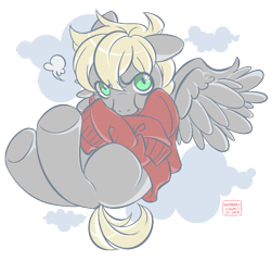 Size: 582x558 | Tagged: safe, artist:shibaki-kun, oc, oc only, pegasus, pony, clothes, solo, sweater