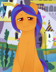 Size: 1000x1275 | Tagged: safe, artist:oouichi, oc, oc only, oc:shining cross, canterlot castle, smiling, solo