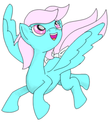 Size: 542x605 | Tagged: safe, artist:wryte, wind whistler, g1, flying, g1 to g4, generation leap, solo