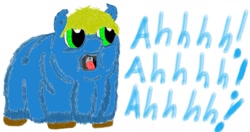 Size: 1669x882 | Tagged: safe, artist:irongalley, derpibooru import, fluffy pony, fluffy pony original art, screaming, solo