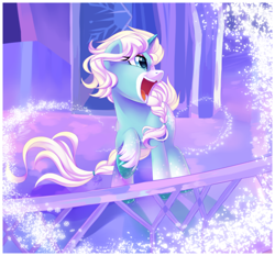 Size: 3060x2857 | Tagged: safe, artist:centchi, oc, oc only, oc:snow spell, pony, unicorn, elsa, frozen (movie), let it go, ponified, solo, totally not elsa