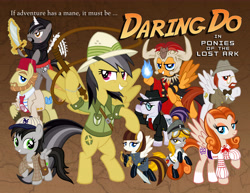 Size: 10000x7727 | Tagged: safe, artist:dentist73548, artist:tygerbug, derpibooru import, daring do, absurd resolution, indiana jones, raiders of the lost ark, scootaround, vector