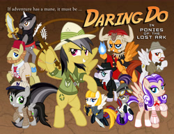 Size: 10000x7727 | Tagged: safe, artist:dentist73548, artist:tygerbug, derpibooru import, daring do, absurd resolution, indiana jones, raiders of the lost ark, scootaround, vector