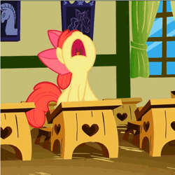 Size: 501x500 | Tagged: safe, derpibooru import, screencap, apple bloom, earth pony, pony, detailed background, female, filly, solo