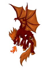 Size: 734x1087 | Tagged: safe, artist:sethhm, derpibooru import, dracony, ponified, smaug the golden, solo, the hobbit