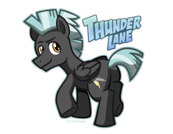 Size: 1276x992 | Tagged: safe, artist:bcpony, thunderlane, pegasus, pony, backwards cutie mark, looking at you, male, simple background, solo, stallion, transparent background, underhoof