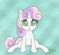 Size: 3780x3540 | Tagged: safe, artist:amaranthialunaris, sweetie belle, :o, cute, looking at you, sad, solo