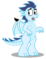 Size: 830x1053 | Tagged: safe, artist:sketchymouse, derpibooru import, soarin', dragon, dragonified, solo, species swap