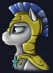 Size: 407x557 | Tagged: safe, artist:nessia, derpibooru import, pony, mane, royal guard, solo