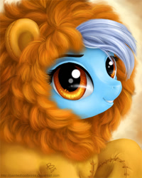 Size: 500x625 | Tagged: safe, artist:paintedhoofprints, leo, ponyscopes, solo, zodiac