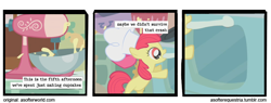 Size: 720x275 | Tagged: safe, derpibooru import, apple bloom, comic:a softer equestria, a softer world, comic