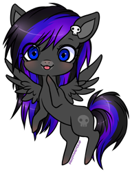 Size: 814x1059 | Tagged: safe, artist:ponymonster, derpibooru import, oc, oc only, oc:darkrain, pegasus, pony, flying, simple background, solo, transparent background