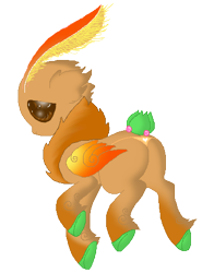 Size: 384x489 | Tagged: safe, derpibooru import, oc, oc only, hybrid, mothpony, original species, antennae, berries, bud, clothes, heart, panties, pixel art, plot, solo, thong, underwear