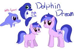 Size: 2160x1440 | Tagged: safe, artist:whitemistine, derpibooru import, sea swirl, seafoam, dolphin, pony, unicorn, blank flank, female, filly, grin, mare, simple background, smiling, transparent background