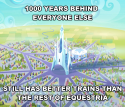 Size: 1276x1093 | Tagged: safe, three's a crowd, crystal empire, fridge logic, image macro, train