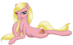 Size: 935x583 | Tagged: safe, artist:mondlichtkatze, derpibooru import, earth pony, pony, female, lickitung, lollipop, mare, pokémon, ponified, solo, tongue out