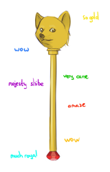 Size: 639x1000 | Tagged: safe, artist:dream-phoenix, derpibooru import, doge, doge scepter, meme, memeception, shiba inu, shibe, twilight scepter