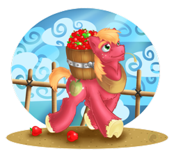 Size: 933x857 | Tagged: safe, artist:thegrumpyturtle, big macintosh, earth pony, pony, male, solo, stallion