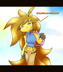 Size: 1280x1468 | Tagged: safe, artist:isle-of-forgotten-dreams, derpibooru import, oc, oc only, oc:sera, anthro, ambiguous facial structure, anthro oc, belly button, clothes, midriff, solo