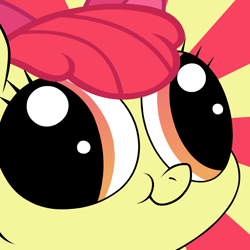 Size: 1000x1000 | Tagged: safe, artist:blanishna, derpibooru import, apple bloom, hey you, solo