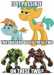 Size: 1494x2075 | Tagged: safe, derpibooru import, snails, snips, bayformers, hasbro, meme, mudflap, reference, skids, spot the difference, transformers