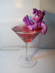 Size: 3240x4320 | Tagged: safe, artist:earthenpony, berry punch, berryshine, pony, cocktail, cup of pony, irl, photo, sculpture, solo