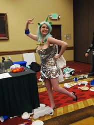 Size: 720x960 | Tagged: safe, artist:lochlan o'neil, lyra heartstrings, human, cosplay, irl, irl human, photo, solo, tinfoil