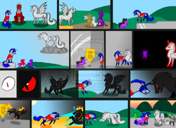 Size: 1024x744 | Tagged: safe, artist:ellyfant3456789, derpibooru import, comic, megatron, optimus prime, ponified, sentinel prime, the fallen, transformers