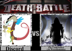 Size: 840x600 | Tagged: safe, derpibooru import, discord, death battle, the undertaker, wwe