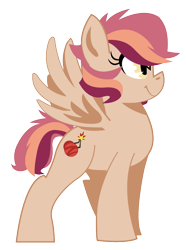 Size: 650x872 | Tagged: safe, artist:dbkit, oc, oc only, oc:cherry bomber, pegasus, pony, offspring, parent:dumbbell, parent:rainbow dash, parents:dumbdash, simple background, solo, transparent background