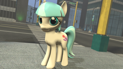 Size: 1920x1080 | Tagged: safe, artist:postal-code, derpibooru import, coco pommel, rarity takes manehattan, 3d, gmod, solo, wip