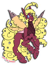 Size: 612x800 | Tagged: safe, artist:rozga, oc, oc only, changeling, changelingified, red changeling, rozzie dazzie, simple background, solo, transparent background, vector