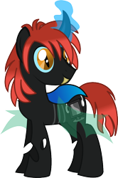 Size: 622x935 | Tagged: source needed, safe, artist:itoruna-the-platypus, derpibooru import, oc, oc only, changeling, changeling oc, glasses, simple background, solo, transparent background, vector