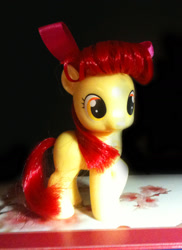 Size: 1117x1536 | Tagged: safe, artist:narxinba222, apple bloom, brushable, custom, toy