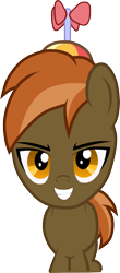 Size: 2393x5429 | Tagged: safe, artist:topas-art, derpibooru import, button mash, earth pony, pony, colt, foal, hat, looking at you, male, mutton bash, propeller hat, simple background, solo, teeth, the fresh prince of mutton, transparent background, vector