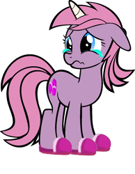 Size: 1024x1320 | Tagged: safe, derpibooru import, pony, unicorn, clothes, crying, sad, slippers, solo, stompy slippers, unusual unicorn