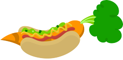 Size: 4741x2331 | Tagged: safe, artist:glitchking123, derpibooru import, rarity takes manehattan, carrot, carrot dog, food, no pony, simple background, transparent background, vector