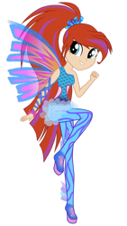 Size: 670x1191 | Tagged: safe, artist:destinyshirshuxd, derpibooru import, equestria girls, bloom, bloom (winx club), crossover, equestria girls-ified, fairy, fairy wings, rainbow s.r.l, sirenix, solo, wings, winx club