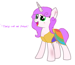 Size: 1412x1234 | Tagged: safe, derpibooru import, oc, oc only, pony, unicorn, dw text, fringe pony, outfit, pulse, simple gallifreyan text, solo