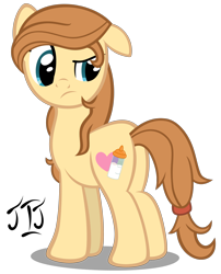Size: 3000x3720 | Tagged: safe, artist:mlp-scribbles, derpibooru import, oc, oc only, oc:cream heart, earth pony, pony, cutie mark, female, hooves, looking back, mare, plot, simple background, solo, transparent background
