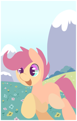 Size: 1025x1625 | Tagged: safe, artist:mastercheefs, derpibooru import, scootaloo, pegasus, pony, detailed background, female, filly, solo