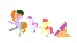 Size: 1366x768 | Tagged: safe, artist:citrussqueeze, derpibooru import, apple bloom, scootaloo, sweetie belle, oc, ballet, cutie mark crusaders, properpointe