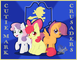 Size: 800x623 | Tagged: safe, artist:unisoleil, derpibooru import, apple bloom, scootaloo, sweetie belle, cutie mark crusaders