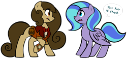 Size: 1310x610 | Tagged: safe, artist:son-of-an-assbutt, derpibooru import, oc, oc only, oc:clockwise, oc:cosmic star, earth pony, pegasus, pony