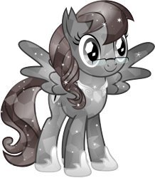 Size: 5678x6500 | Tagged: safe, artist:theshadowstone, oc, oc only, oc:shadowstone, pegasus, pony, absurd resolution, crystallized, glasses, solo